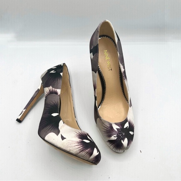 Nine West Floral Print High Heel Pumps – Size 7.5M - Picture 10 of 10